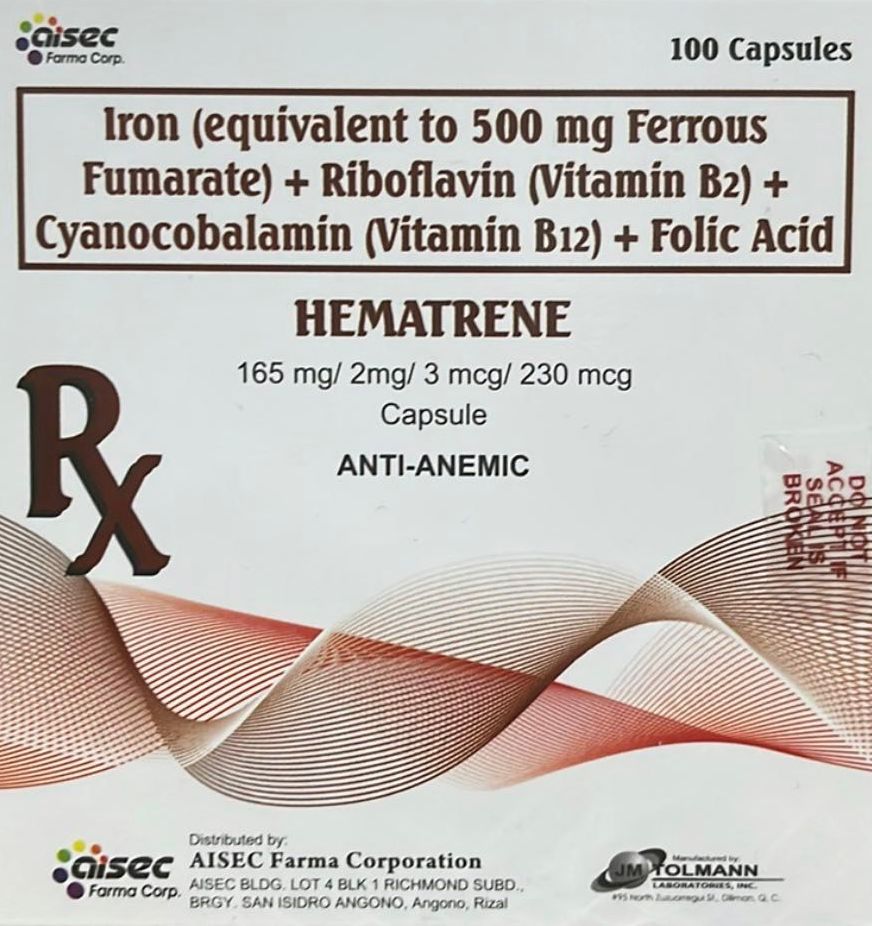 HEMATRENE CAPSULE 265mg/2mg/3mcg/230mcg